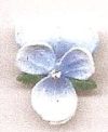 Violet Flowers - Blue/White