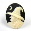 Cameo- Witch w/Hat Ivory on Black - 40/30