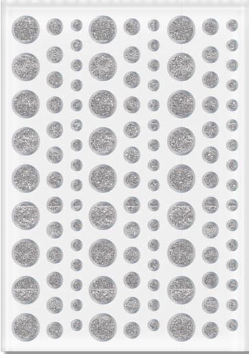Silver/Silver Circles Diamond Dots - Click Image to Close