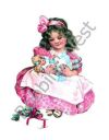 Girl in Pink Dress with Doll #25