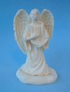 Resin Ivory Angel w/Lyre - on a Cloud