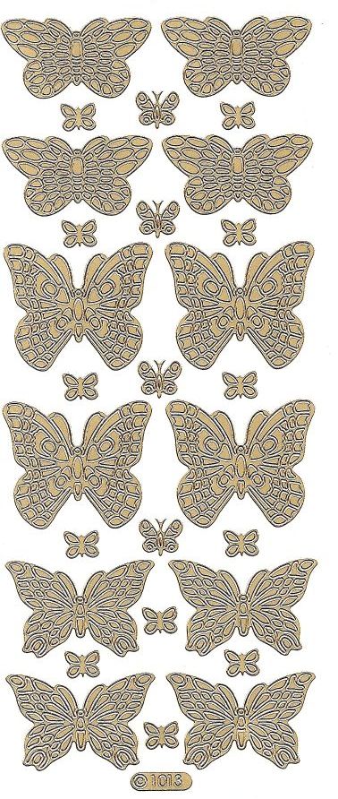 1013 Butterflies Gold - Click Image to Close