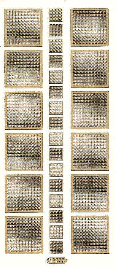 1078 Grid in Squares Gold - BUY 1 GET 1 FREE! - Click Image to Close