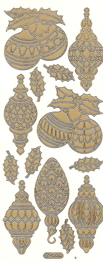 966 Christmas Ornaments Gold - Click Image to Close
