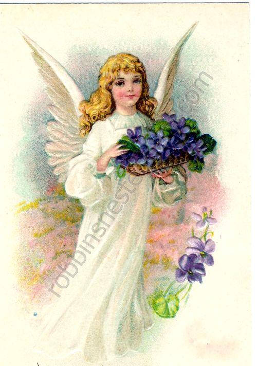 Angel with Violets #73 - Click Image to Close