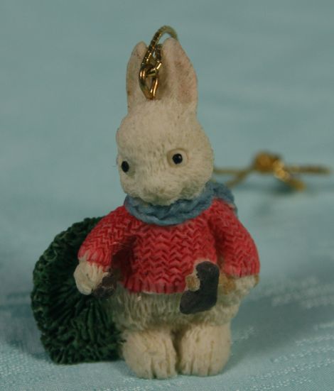 Christmas Bunny with Tree - Click Image to Close