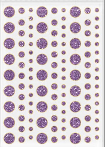 Purple/Gold Circles Diamond Dots - Click Image to Close