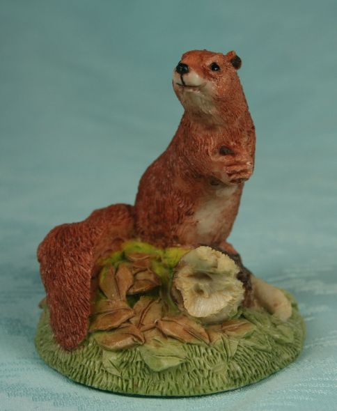 Red Squirrel - Staffordshire English Porcelain - Click Image to Close