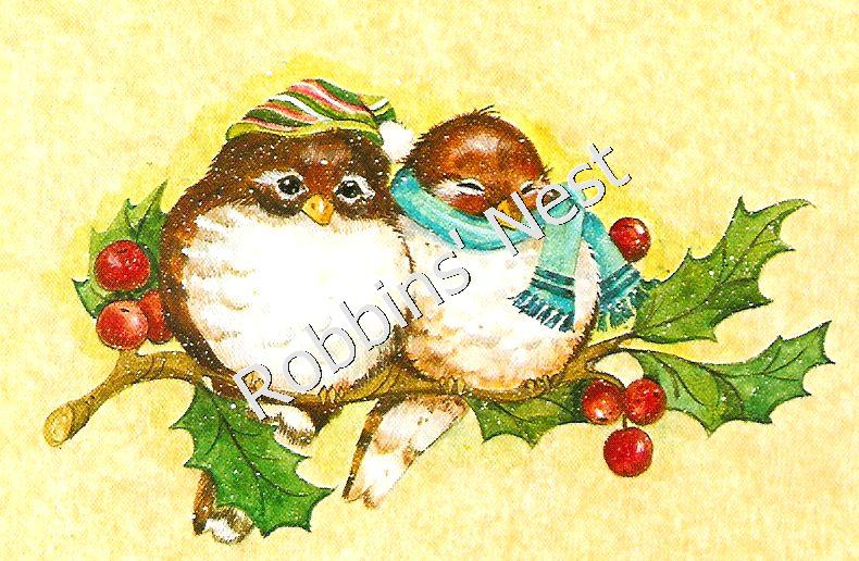 Fat Robins with Scarf and Hat #88 - Click Image to Close