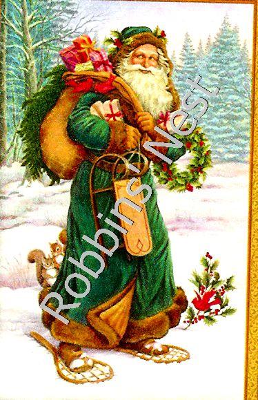 Green Santa in Woods #48 - Click Image to Close