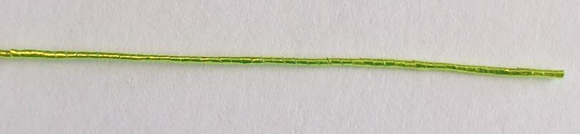 Lime Green Rich Looking Fine Metallic Cord - 4 yards - Click Image to Close