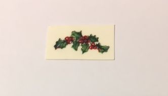 Holly #03 Decal 1/4" x 1/2" pack of 10 - Click Image to Close