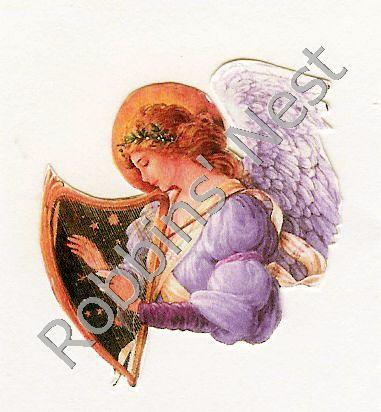 Lavender Angel with Harp #39 - Click Image to Close