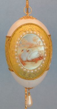 Mirrored Swan Cameo Egg Kit - Click Image to Close