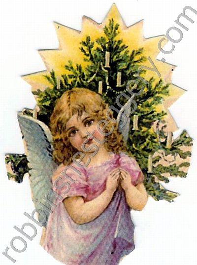 Angel with Tree w/Candles #30 - Click Image to Close
