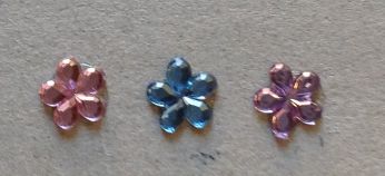 1/4" Small Acrylic Flowers - 1 doz - Click Image to Close