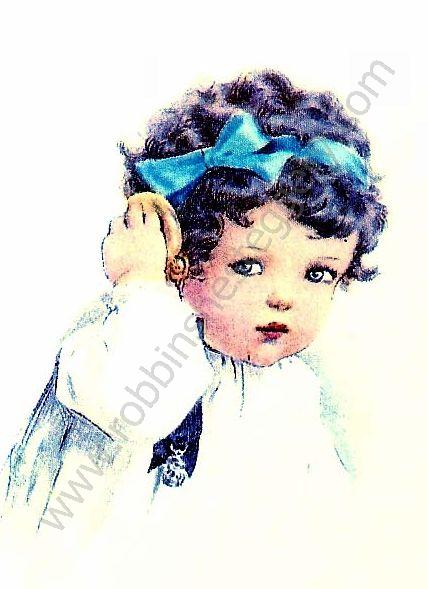Toddler w/Blue Bow #4 - Click Image to Close