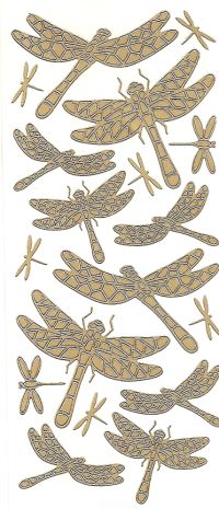 1019 Dragonflies Gold