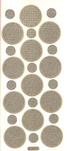1079 Grid in Circles Gold - BUY 1 GET 1 FREE! - Click Image to Close