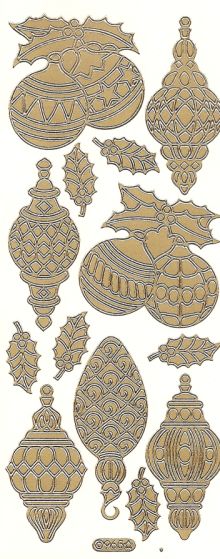 966 Christmas Ornaments Gold