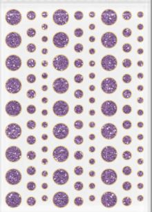 Purple/Gold Circles Diamond Dots