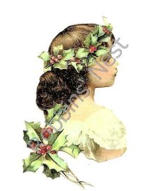 Girl with Holly Wreath in Hair #20