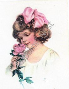 Girl with Pink Rose #12