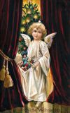 Angel with Burgundy Drapery #89
