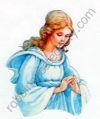 Praying Lady in Blue Dress #36