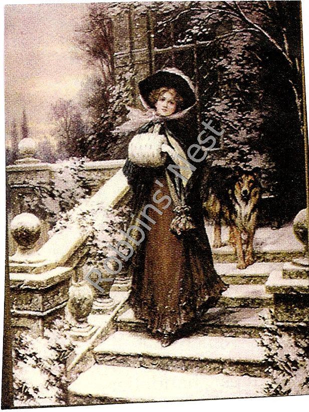 Lady In Brown with Dog #114 - Click Image to Close