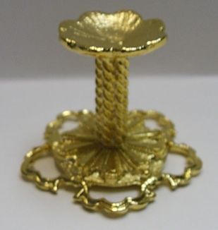 #LB066/42 Scalloped Scroll/Floral Stand - Gold - Click Image to Close