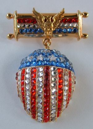 Red White & Blue Quail Egg Pin Kit - Click Image to Close