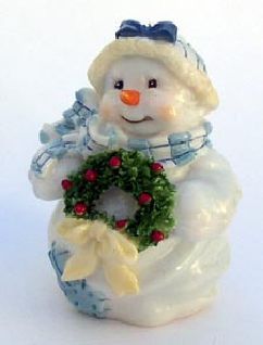 Snowman Lady w/Wreath - Click Image to Close