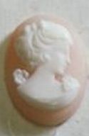 Tiny Cameo Pink w/White Lady - Click Image to Close